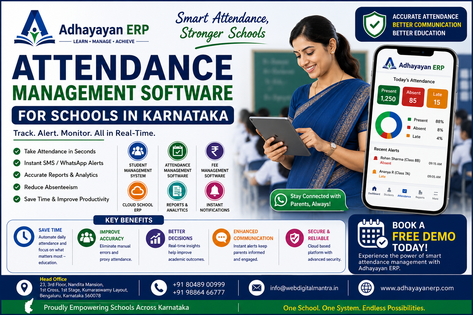 Best Attendance Management Software in Karnataka for Modern Schools&nbsp;