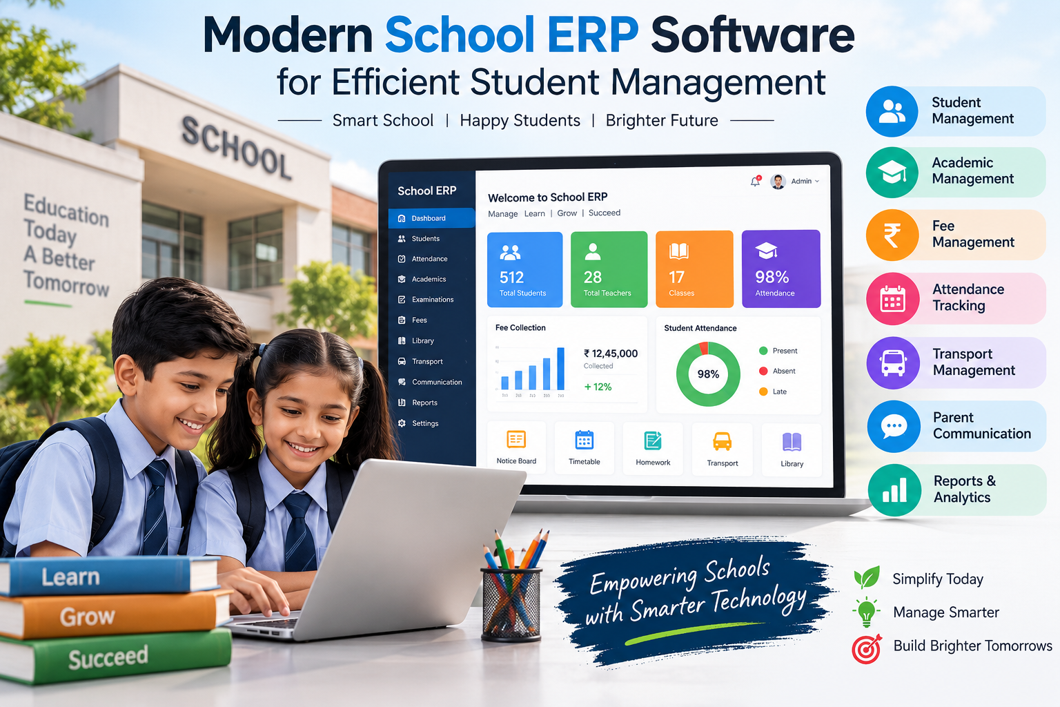Modern School ERP Software for Efficient Student ManagementModern School ERP Software for Efficient Student Management