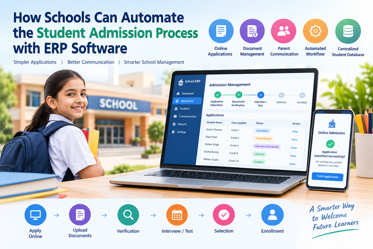 How Schools Can Automate the Student Admission Process with ERP Software.